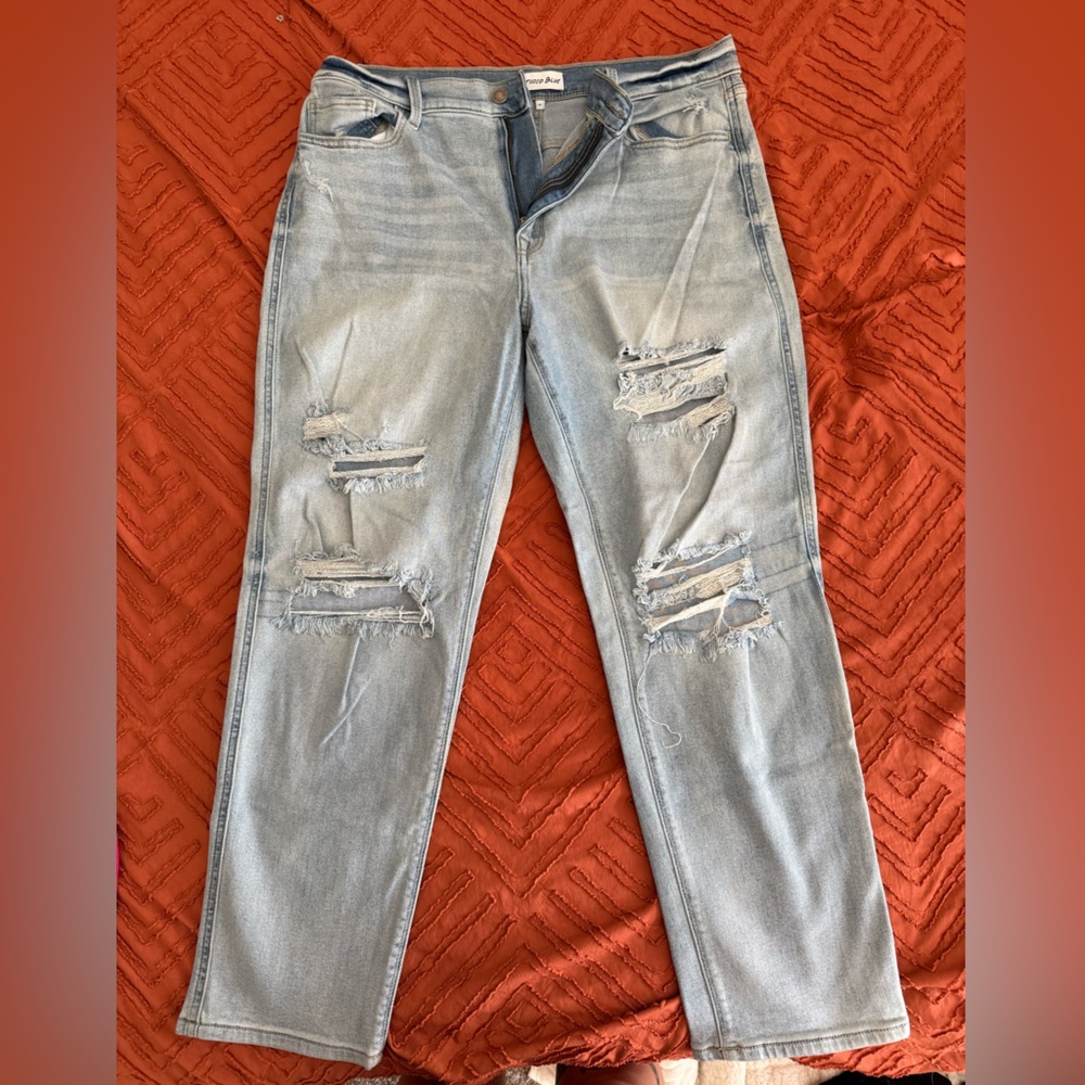 Studio Blue Skinny Jeans with Distressed Details